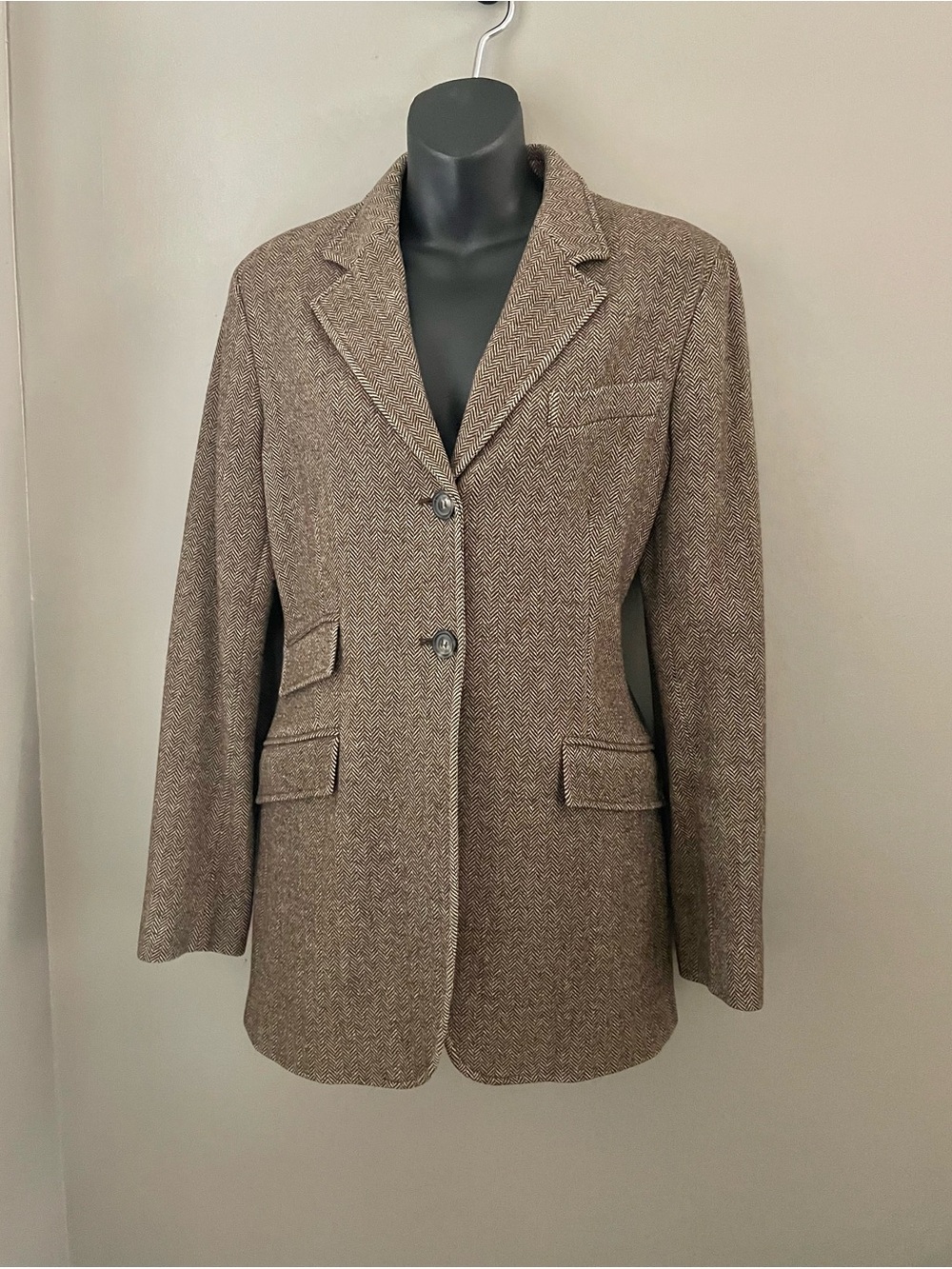 Max Mara WEEKEND Pure Wool Herringbone Blazer